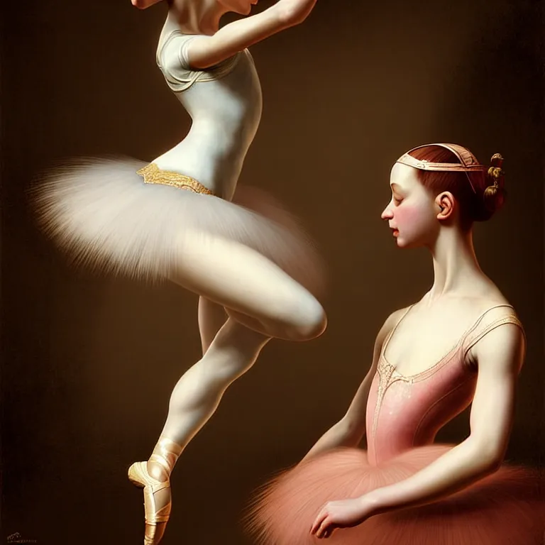 Image similar to epic professional digital art of sweet ballerina accent lighting, painted, intricate, detailed, cheery, fun, effervescent, by roberto ferri, epic, stunning, gorgeous, much wow, much detail, cinematic, masterpiece, unreal engine render