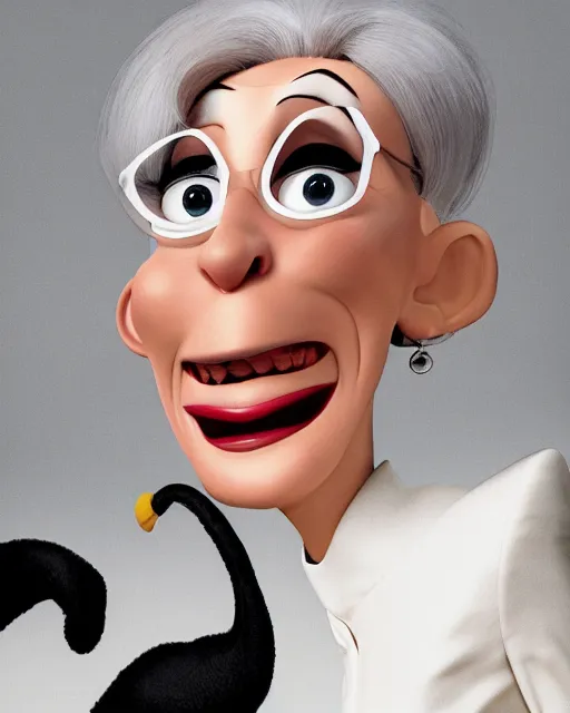 Image similar to candid portrait of Edna from pixar incredibles, highly detailed, editorial photography, sharp focus, by Annie Leibowitz