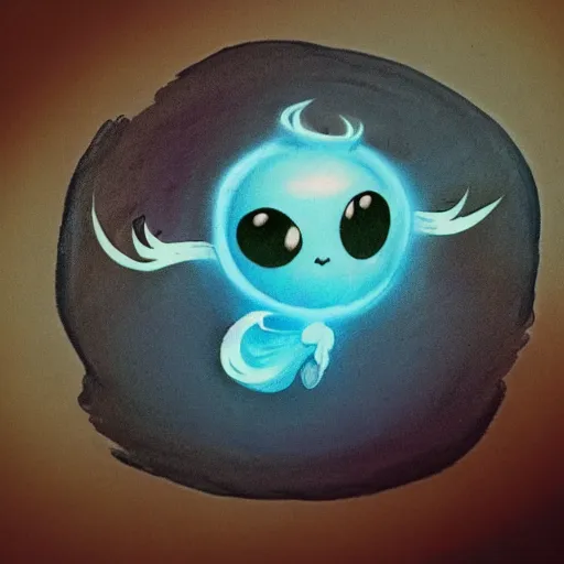 Image similar to tattoo design of a cute will o'the wisp character