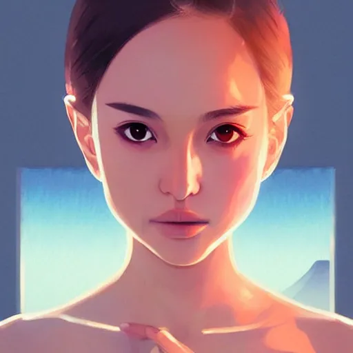 Image similar to a beautiful young japanese natalie portman alluring instagram model in crop top, by guweiz and wlop and ilya kuvshinov and artgerm and makoto shinkai and studio ghibli, symmetrical eyes, aesthetic, gorgeous, stunning, alluring, attractive, artstation, deviantart, pinterest, digital art