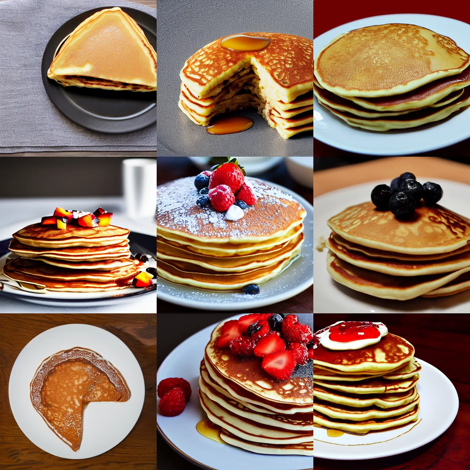 Prompt: <picture quality=uhd mode='attention grabbing'>Pancake looking suspicios</picture>