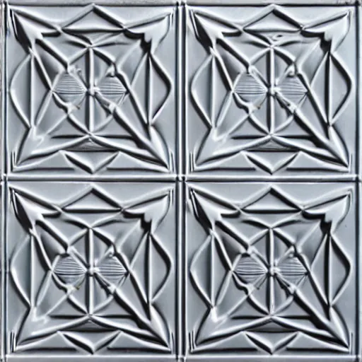 Image similar to Art Deco ceiling tile, minimal, embossed