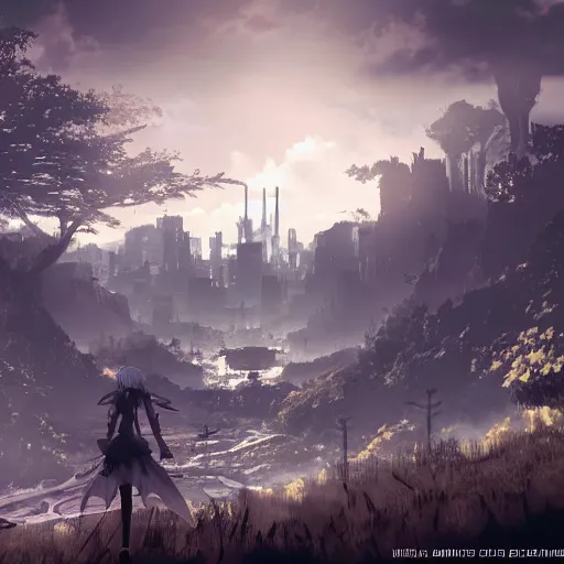 Image similar to Nier Automata landscape