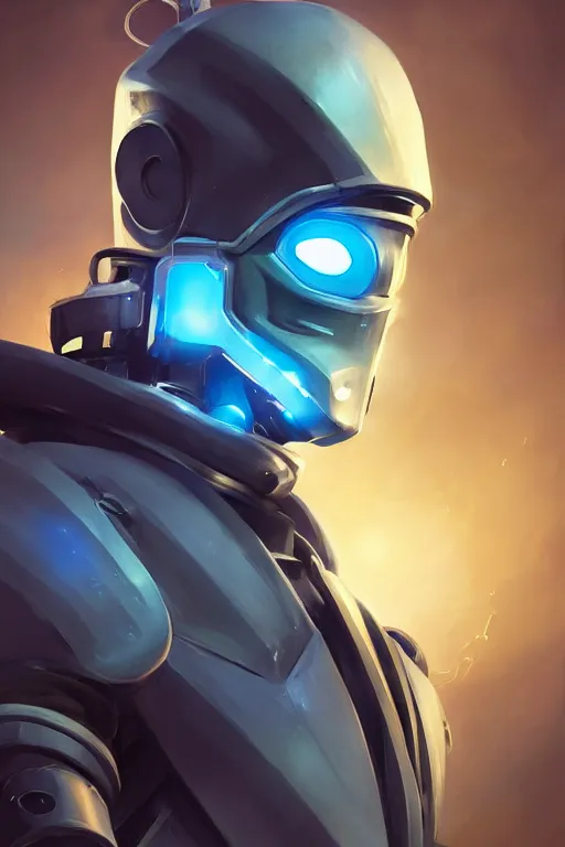 Image similar to epic mask helmet robot ninja portrait stylized as fornite style game design fanart by concept artist gervasio canda, behance hd by jesper ejsing, by rhads, makoto shinkai and lois van baarle, ilya kuvshinov, rossdraws global illumination radiating a glowing aura global illumination ray tracing hdr render in unreal engine 5