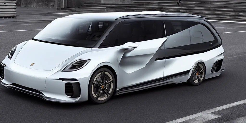 Prompt: “2021 Porsche Minivan, ultra realistic, 4K”