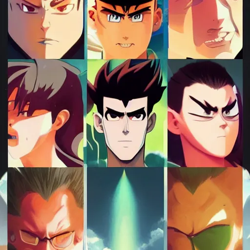 Image similar to face icon stylized minimalist yu yu hakusho, loftis, cory behance hd by jesper ejsing, by rhads, makoto shinkai and lois van baarle, ilya kuvshinov, rossdraws global illumination