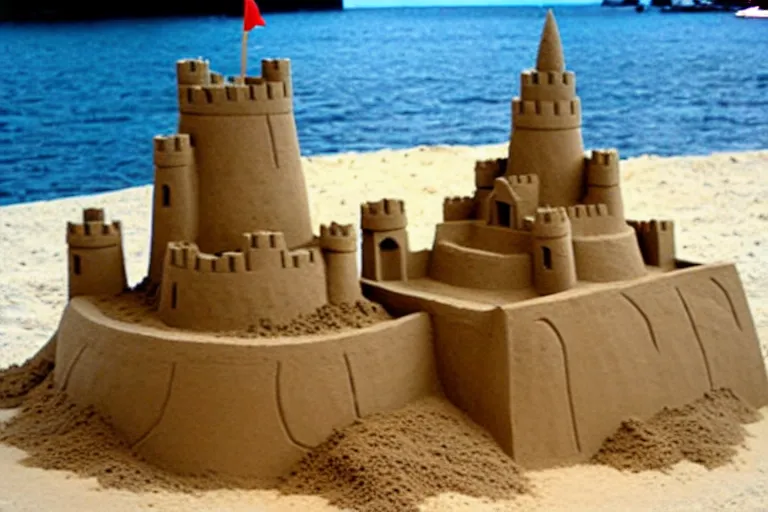 Image similar to a completed sand castle