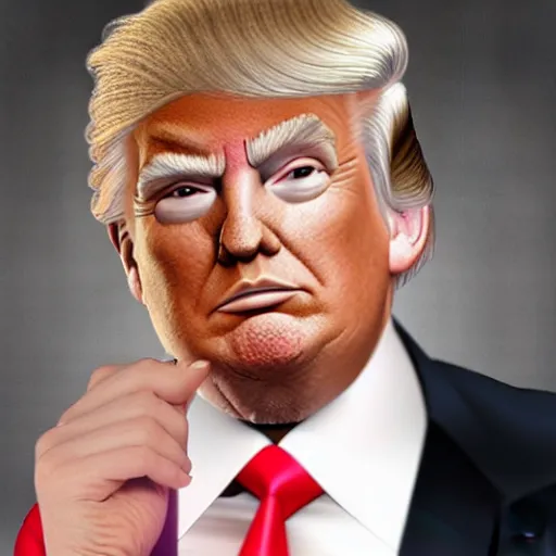 Prompt: Donald Trump in drag makeup
