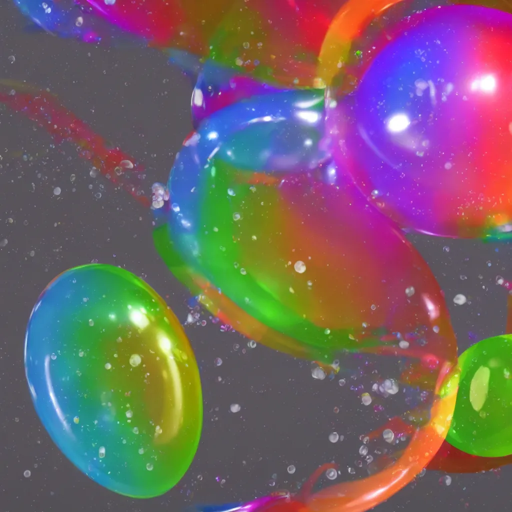 Image similar to rainbow soap bubble, cg, 3 d, rendering, unreal engine