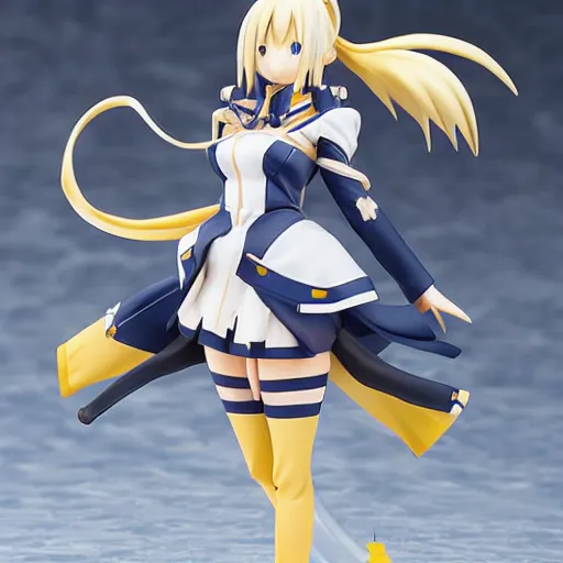 Prompt: close photo of the anime figure of shimakaze from azur lane, realistic photo, collection product