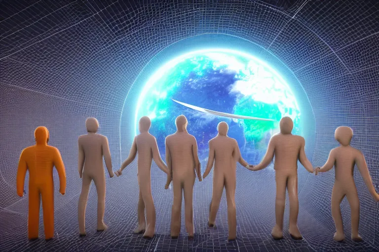 Image similar to 3 d rendered visualization depicting humanity's popularity with extraterrestrial cultures including statistics, digital display, highly detailed, full color