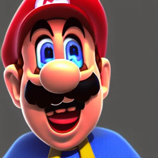 Image similar to A bot in the game Super Mario 64, unreal engine, highly detailed, 8k