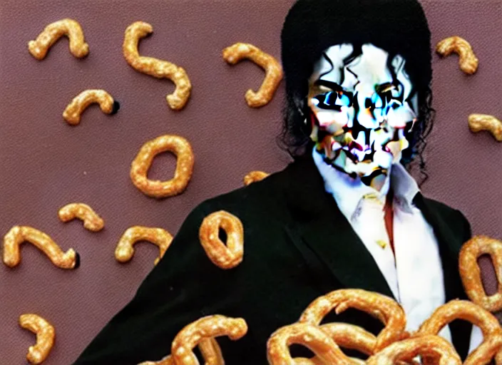 Image similar to michael jackson made of pretzel, matte painting, 3 - d highly detailed, in the style of mark ryden,