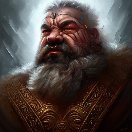 Image similar to portrait painting of a dwarven berserker, sharp focus, award - winning, trending on artstation, masterpiece, highly detailed, intricate. art by lise deharme