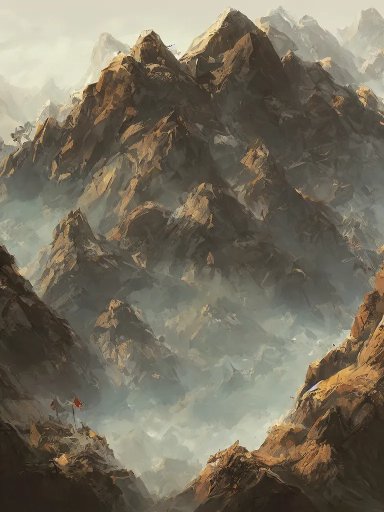 Image similar to moving mountains by disney concept artists, blunt borders, rule of thirds