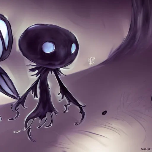 Prompt: hollow knight, trending on art station