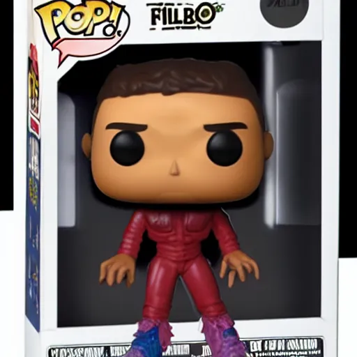 Prompt: filbo, a funko pop of Filbo from Bugsnax, detailed product photo.