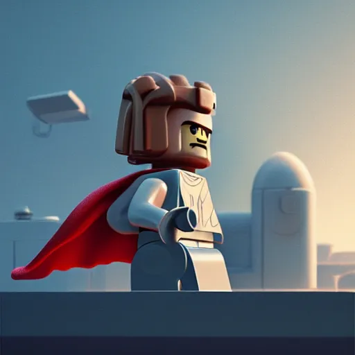 Prompt: lego minionic thor, profile picture, by goro fujita by filip hodas and beeple, realism, sharp details, cinematic, highly detailed, digital, 3 d, realistic colors