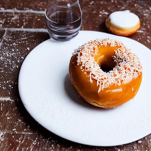 Prompt: Photo of a donut made with pasta a la bolognese, ultra realistic, very detailed,8k