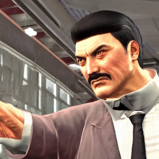 Image similar to old adolf hitler in yakuza 0, in game screenshot