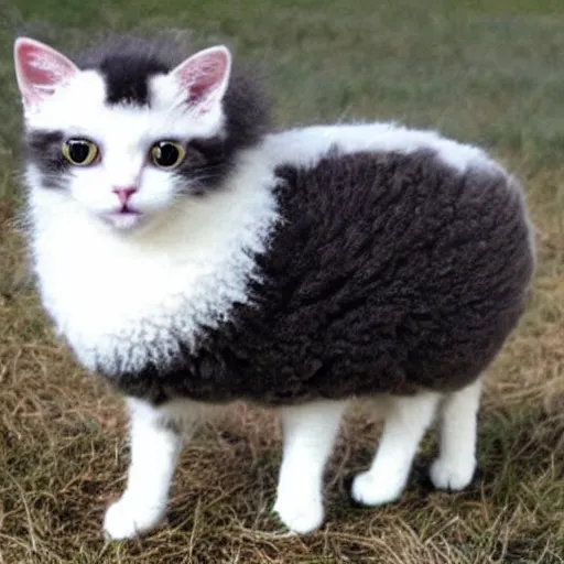 Image similar to cute cat - sheep hybrid