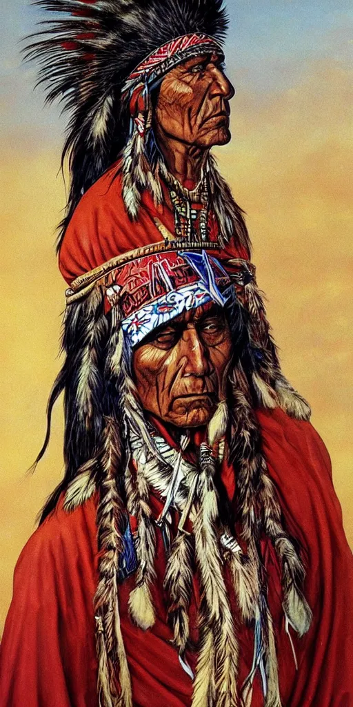 Image similar to of Native American Chief by P Moebius