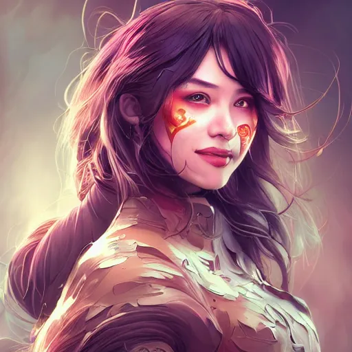 Image similar to biopunk geneticist, heroine, beautiful, playful smile, detailed portrait, intricate complexity, in the style of Artgerm, Kazuki Tanahashi, and Ross Tran, cel-shaded