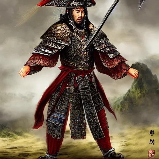 portrait of a wuxia warrior in detailed ceremonial | Stable Diffusion ...