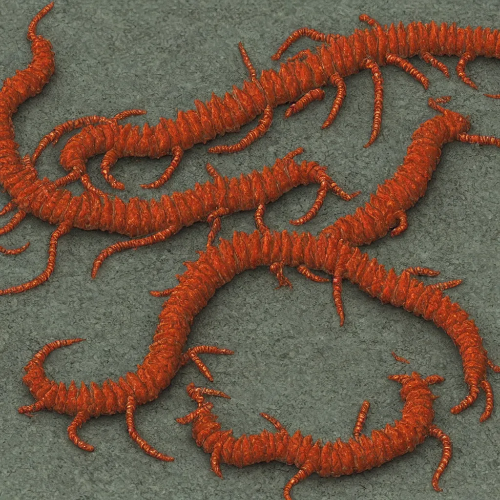 Image similar to horrific and vile centipede monster