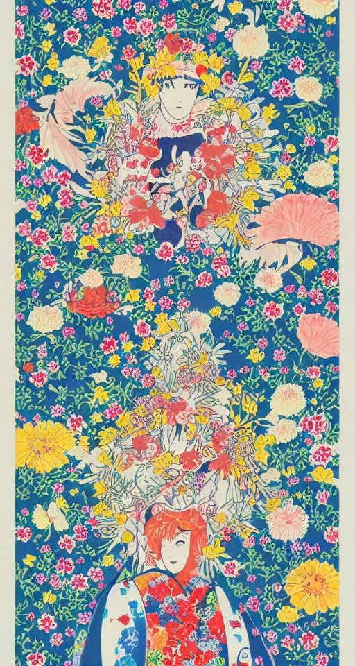 Prompt: japanese poster for midsommar by yuko higuchi