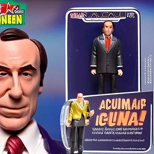 Image similar to kenner action figure of saul goodman