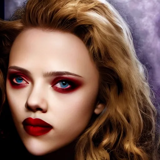 Image similar to scarlett johannson as a vampire