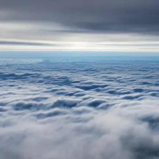 Image similar to a city in the middle of the clouds