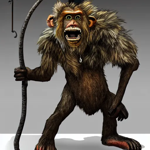 Prompt: monkey in the style of dark souls