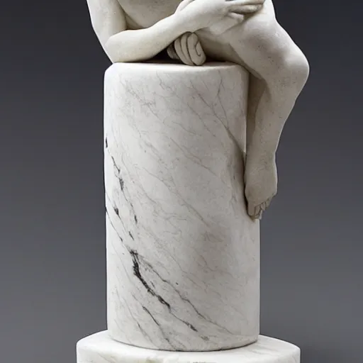 Image similar to natsu, marble sculpture