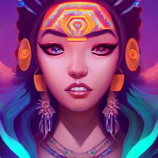 Image similar to a portrait of a beautiful aztec queen, art by lois van baarle and loish and ross tran and rossdraws and sam yang and samdoesarts and artgerm and saruei, digital art, highly detailed, intricate, sharp focus, Trending on Artstation HQ, deviantart, unreal engine 5, 4K UHD image