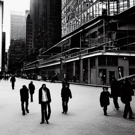 Prompt: men in the cities, by robert longo