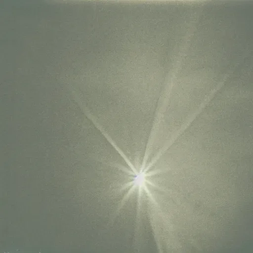 Prompt: a very bright flash in the sky, taken on a ww 2 camera, very high bloom ammount, realistic.