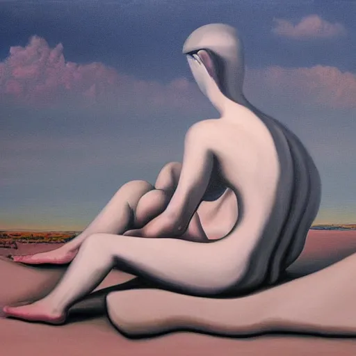 Image similar to surreal painting from the thinker