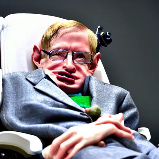 Image similar to stephen hawking shrek