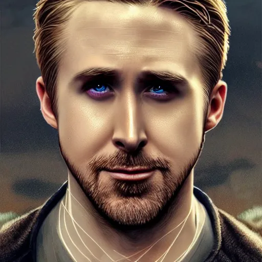Image similar to Ryan Gosling as Cyclops, X-Men, ultra realistic, concept art, intricate details, eerie, highly detailed, photorealistic, octane render, 8k, unreal engine. art by Artgerm and Greg Rutkowski