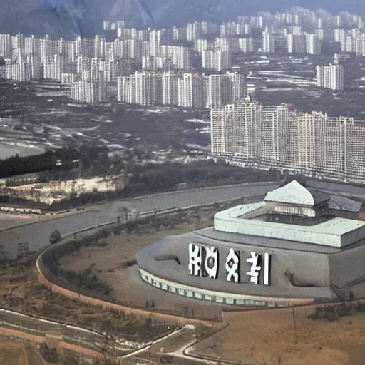 Prompt: north korea as a superpower, futuristic pyongyang