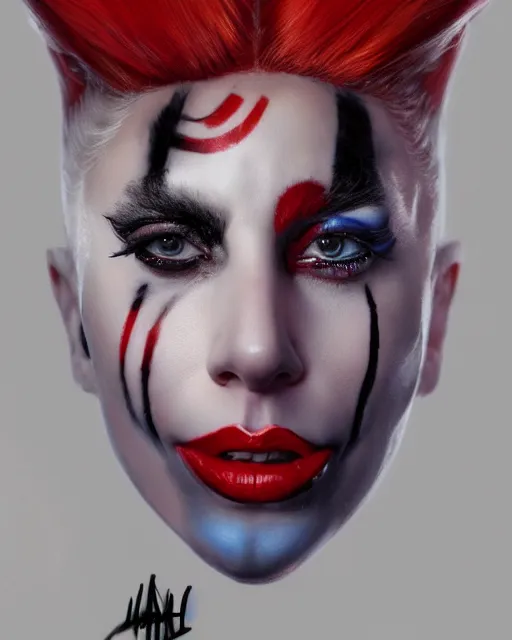 Prompt: 5 5 mm portrait photo of lady gaga as harley quinn. beautiful. magical atmosphere. art by artgerm and greg rutkowski. highly detailed 8 k. intricate. lifelike. soft light. nikon d 8 5 0.