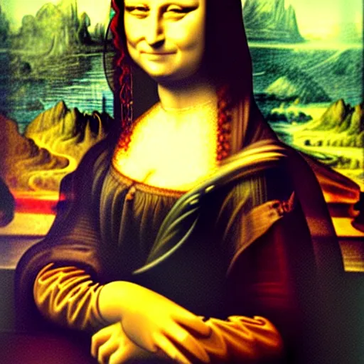 Prompt: mona lisa smoking a joint