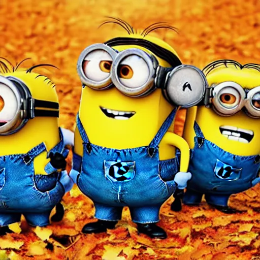 Prompt: minions enter a match of fall guys, dramatic photography, vibrant, chaotic, award winning