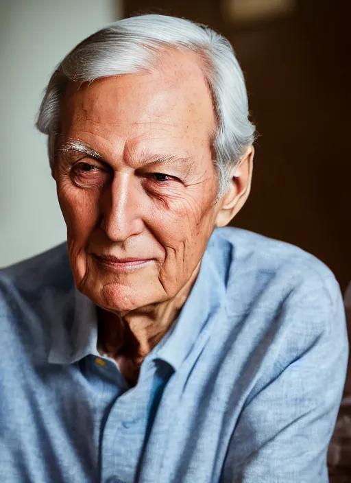 Image similar to dslr photo portrait still of 7 5 year old age 7 5 jared kushner at age 7 5!!!, 8 5 mm f 1. 8