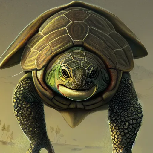 Image similar to a earth turtle recording voiceover dubbing, digital art by łukasz piskorz and patrick mcenvoy and michael komarck, intricate, highly detailed, artstation, concept art, smooth, sharp focus photo centered