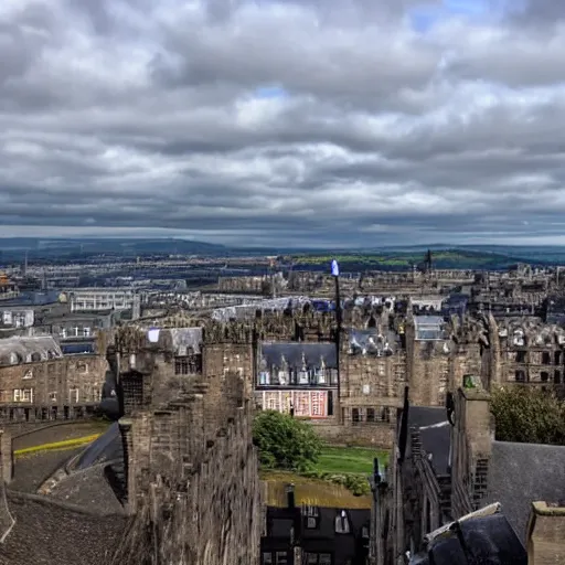 Image similar to view of the end of the world from Edinburgh castle