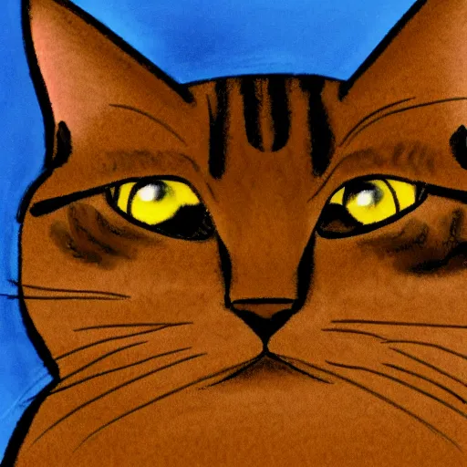 Image similar to sad cat cartoon highly detailed, smooth, sharp focus