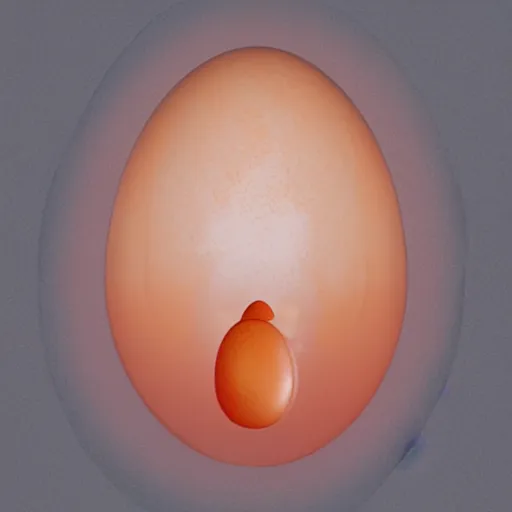 Image similar to photo of a translucent egg with an alien embryo growing inside